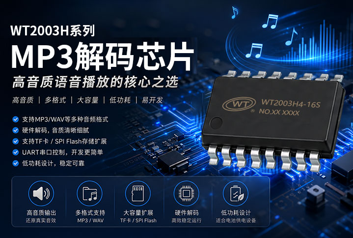 WT2003H系列MP3解码芯片怎么样？高音质语音播放的核心之选