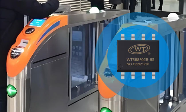 广州唯创电子WT588F02B-8S语音芯片在验票闸机中的智能语音提示解决方案