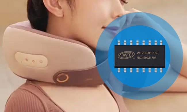 广州唯创电子WT2003H0-16S语音芯片在智能颈部按摩仪中的应用