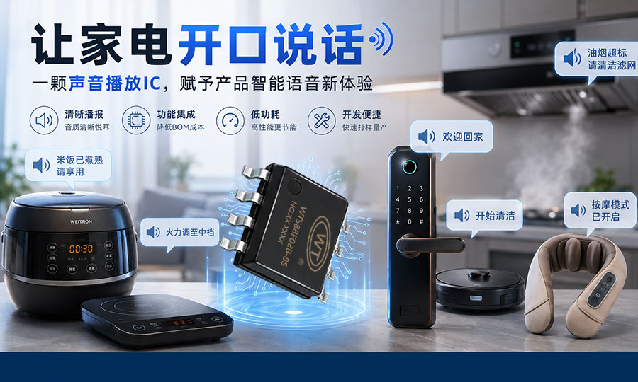 家电厂商如何用一颗“声音播放IC”，让你的产品“开口说话”？