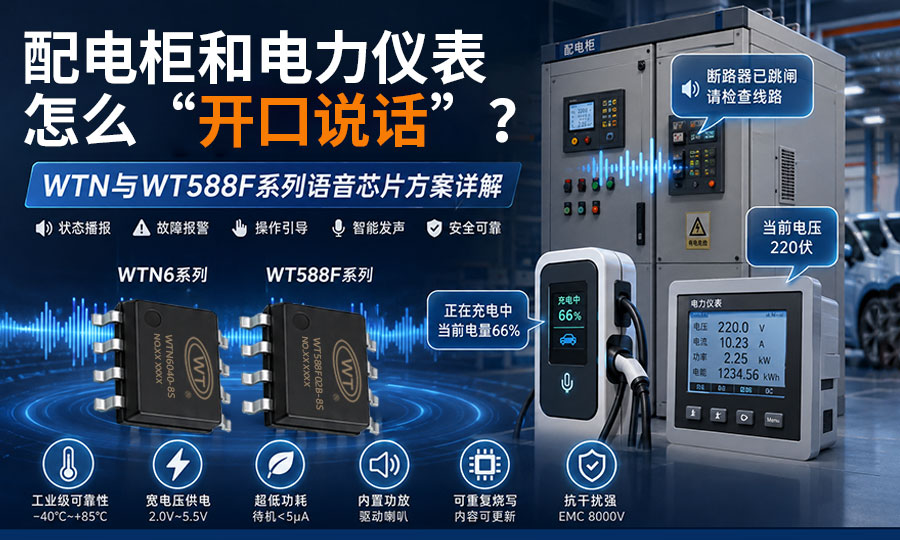 配电柜和电力仪表怎么“开口说话”？WTN与WT588F系列语音芯片方案详解